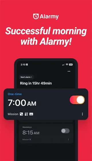 Alarmy闹钟最新官方版 v26.15.0安卓版